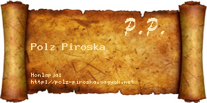 Polz Piroska névjegykártya